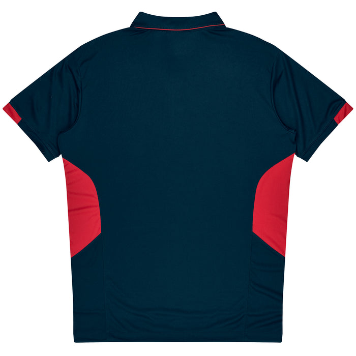 TASMAN MENS POLOS - NAVY/RED