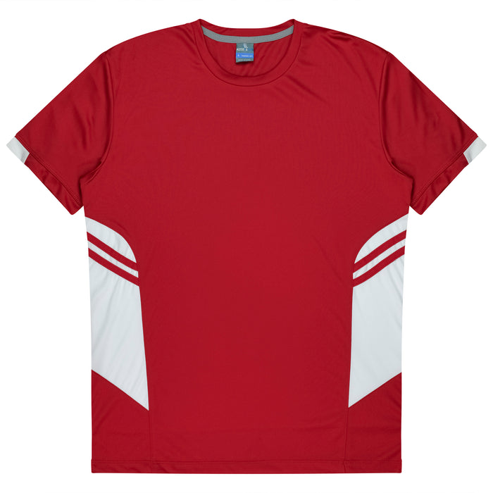 TASMAN MENS TEES - RED/WHITE