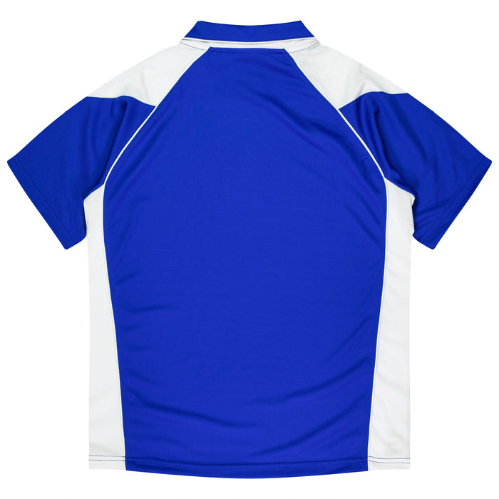 PREMIER MENS POLOS - ROYAL/WHITE