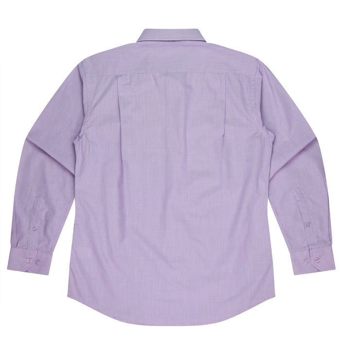 GRANGE MENS SHIRT LONG SLEEVE - MAUVE