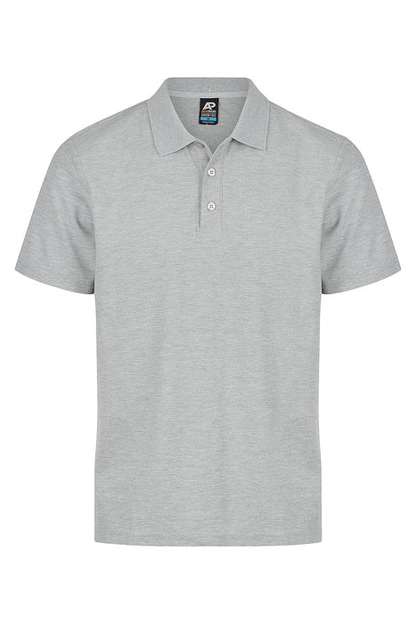 HUNTER MENS POLOS - GREY MARLE