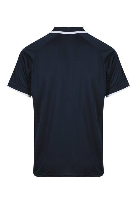 DOUBLE BAY MENS POLOS - NAVY/WHITE