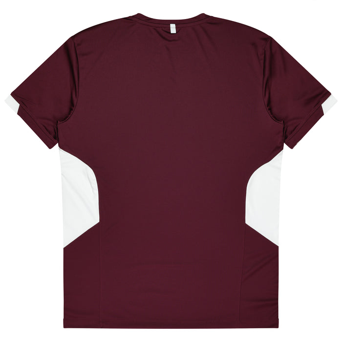 TASMAN MENS TEES - MAROON/WHITE