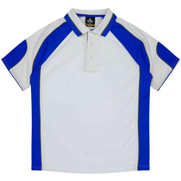 MURRAY KIDS POLOS - WHITE/ROYAL