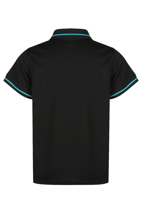 COTTESLOE KIDS POLOS - BLACK/TEAL