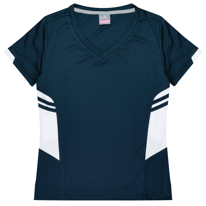 TASMAN LADY TEES - NAVY/WHITE