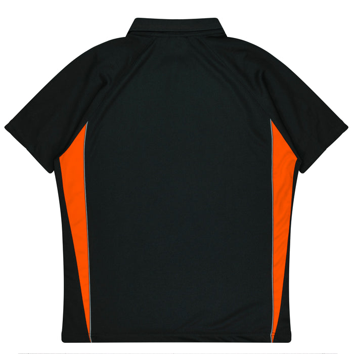 EUREKA MENS POLOS - BLACK/ORANGE