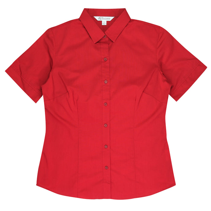 MOSMAN LADY SHIRT SHORT SLEEVE - RED