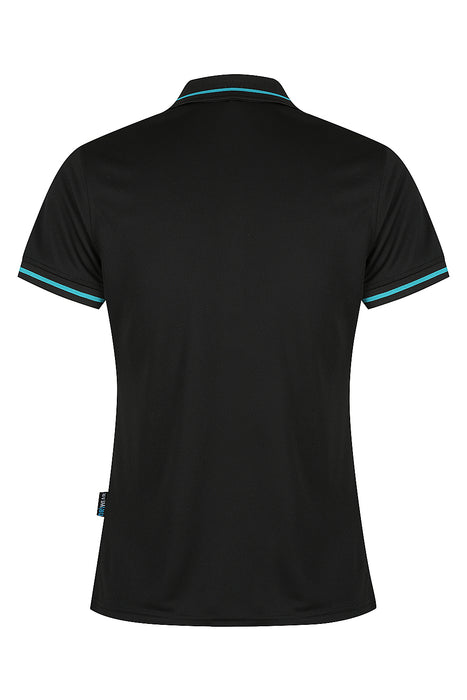 COTTESLOE LADY POLOS - BLACK/TEAL