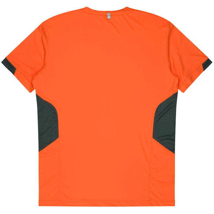 TASMAN MENS TEES - NEON ORANGE/SLATE