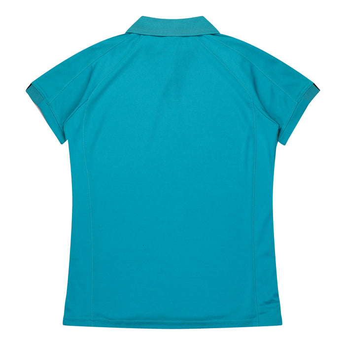 FLINDERS LADY POLOS - TEAL/BLACK