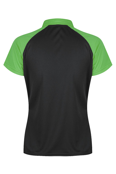 MANLY LADY POLOS - BLACK/KAWA GREEN