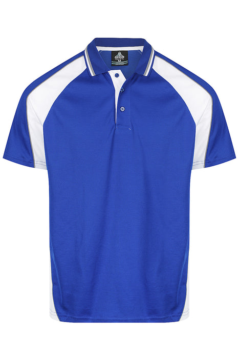 PANORAMA MENS POLOS - ROYAL/WHITE/ASHE