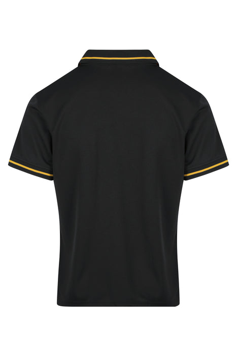 COTTESLOE MENS POLOS - BLACK/GOLD