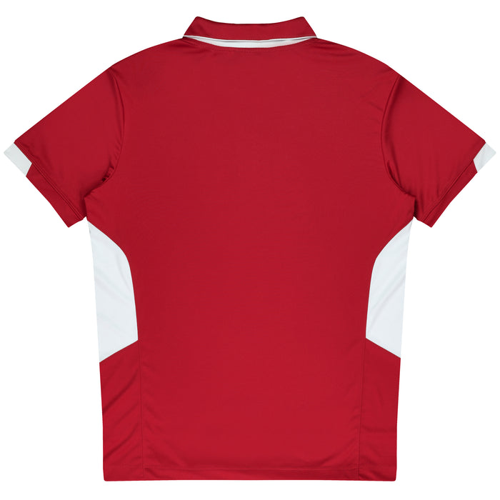 TASMAN MENS POLOS - RED/WHITE