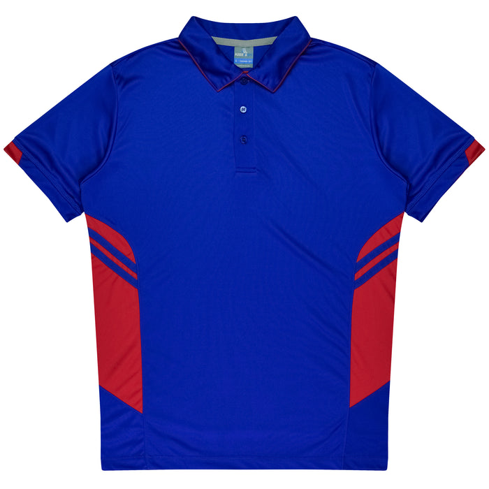 TASMAN KIDS POLOS - ROYAL/RED