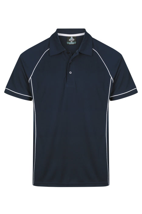 ENDEAVOUR MENS POLOS - NAVY/WHITE