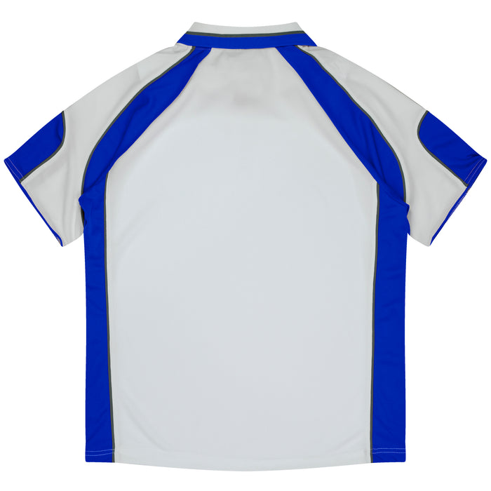 MURRAY MENS POLOS - WHITE/ROYAL