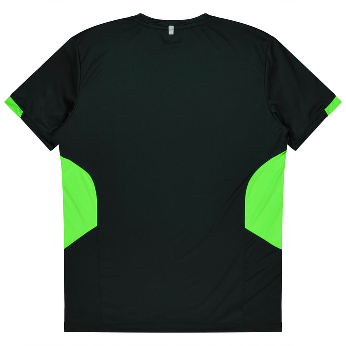 TASMAN MENS TEES - BLACK/NEON GREEN