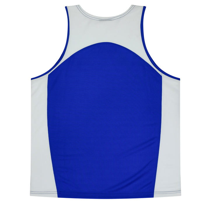 PREMIER KIDS SINGLETS - ROYAL/WHITE