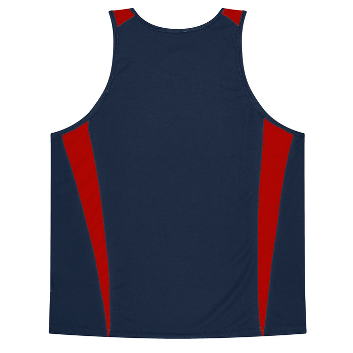 EUREKA MENS SINGLETS - NAVY/RED