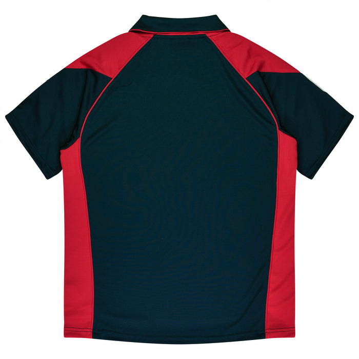 PREMIER MENS POLOS - NAVY/RED