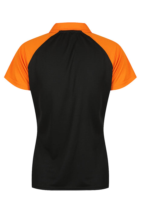 MANLY LADY POLOS - BLACK/ELECTRIC ORANGE