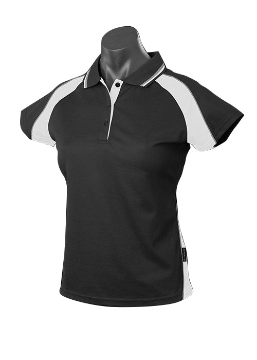 PANORAMA LADY POLOS - BLACK/WHITE/ASHE