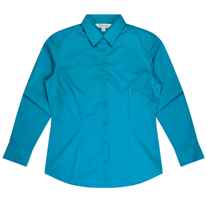 MOSMAN LADY SHIRT LONG SLEEVE - AQUA