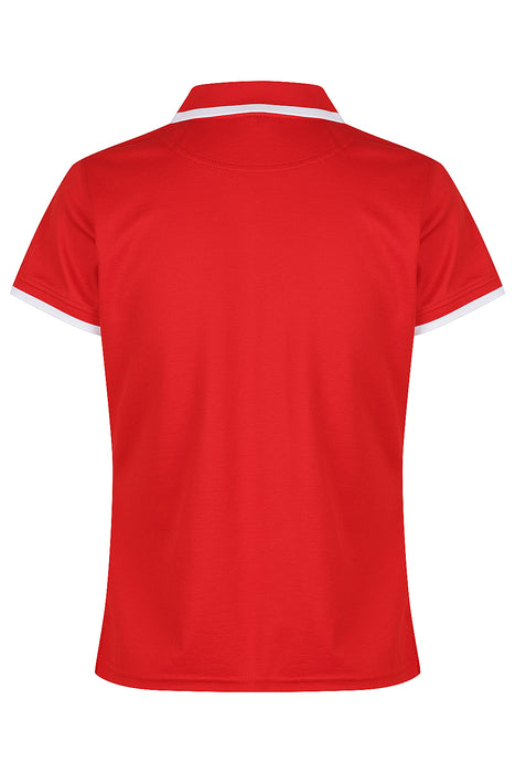 PORTSEA LADY POLOS - RED/WHITE