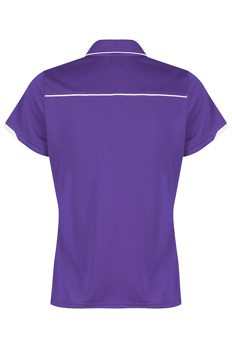 CURRUMBIN LADY POLOS - PURPLE/WHITE