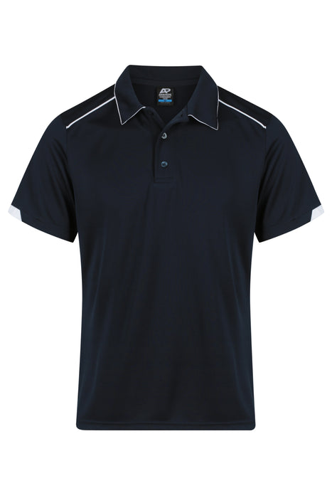 CURRUMBIN MENS POLOS - NAVY/WHITE