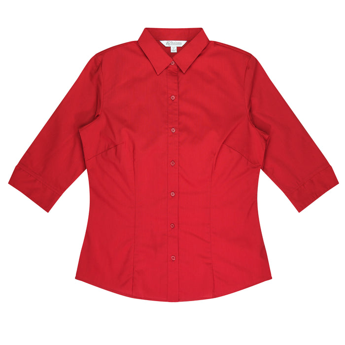 MOSMAN LADY SHIRT 3/4 SLEEVE - RED