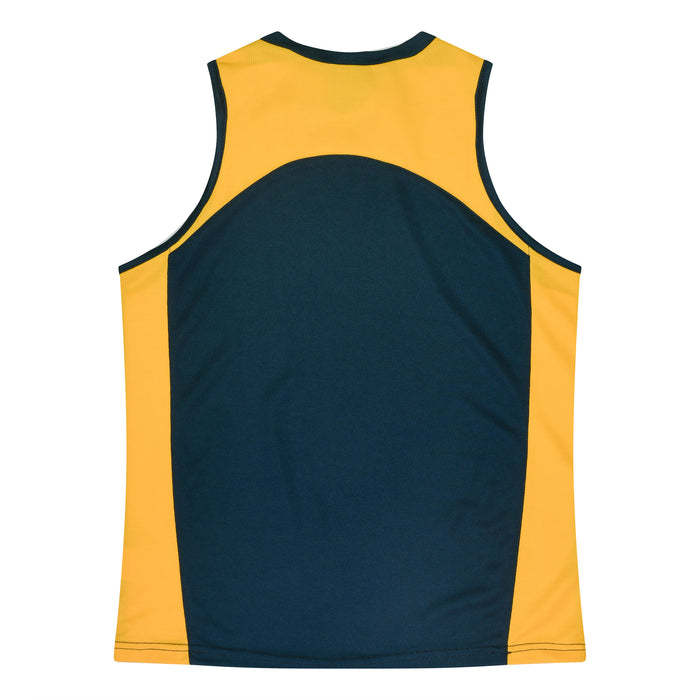 PREMIER LADY SINGLETS - NAVY/GOLD