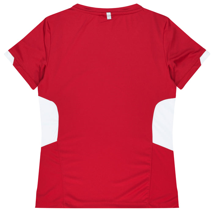 TASMAN LADY TEES - RED/WHITE