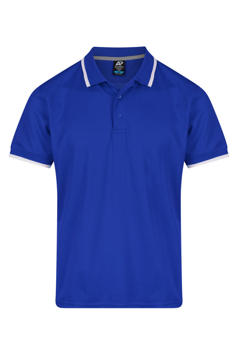 PORTSEA MENS POLOS - ROYAL/WHITE