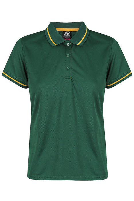 COTTESLOE LADY POLOS - BOTTLE/GOLD