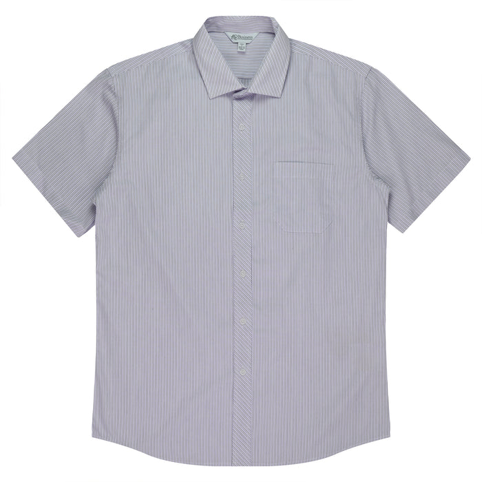 BAYVIEW MENS SHIRT SHORT SLEEVE - WHITE/PINK