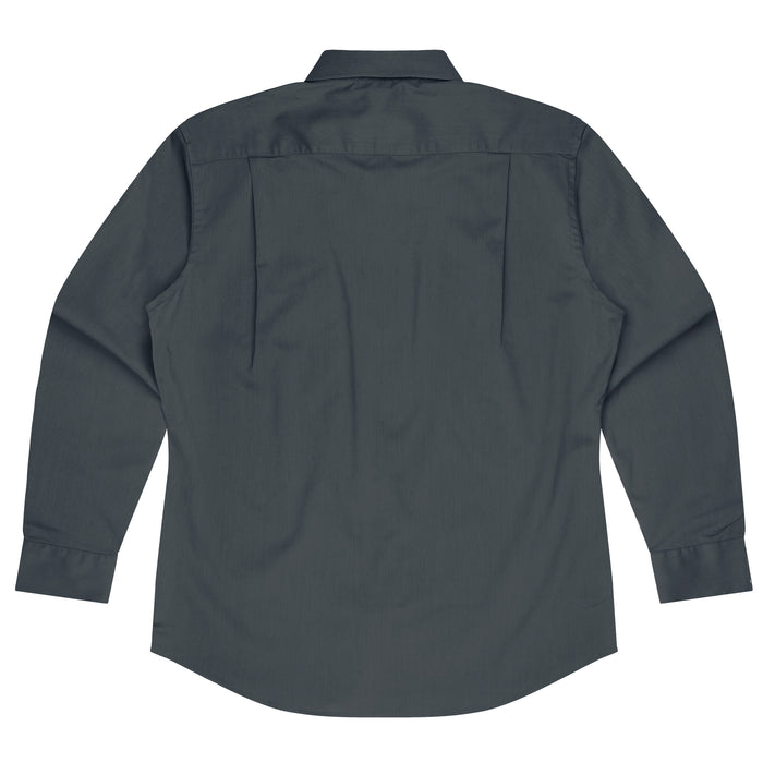 MOSMAN MENS SHIRT LONG SLEEVE - SLATE