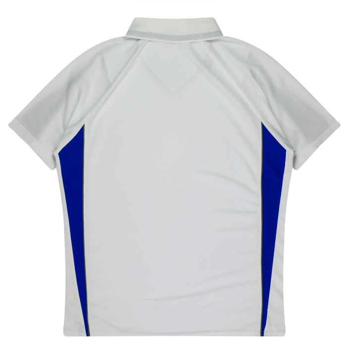 EUREKA MENS POLOS - WHITE/ROYAL