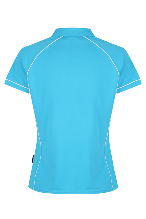 ENDEAVOUR LADY POLOS - PACIFIC BLUE/WHITE