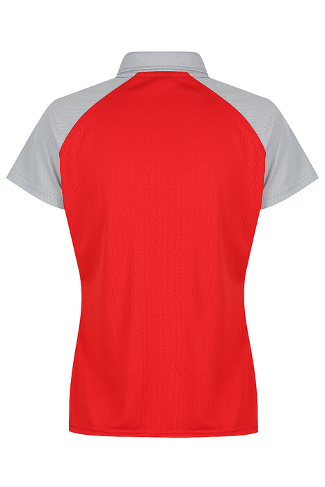 MANLY LADY POLOS - RED/SILVER