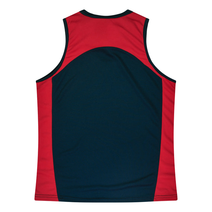 PREMIER LADY SINGLETS - NAVY/RED