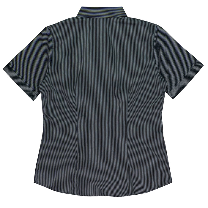 HENLEY LADY SHIRT SHORT SLEEVE - BLACK/SILVER