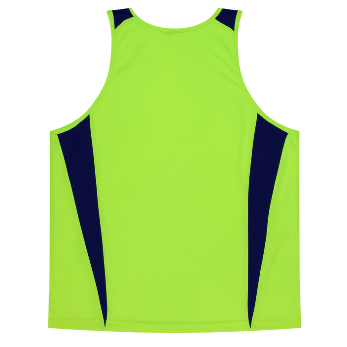 EUREKA MENS SINGLETS - YELLOW/NAVY