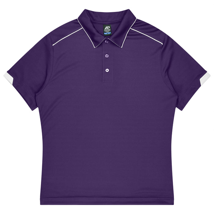 CURRUMBIN KIDS POLOS - PURPLE/WHITE