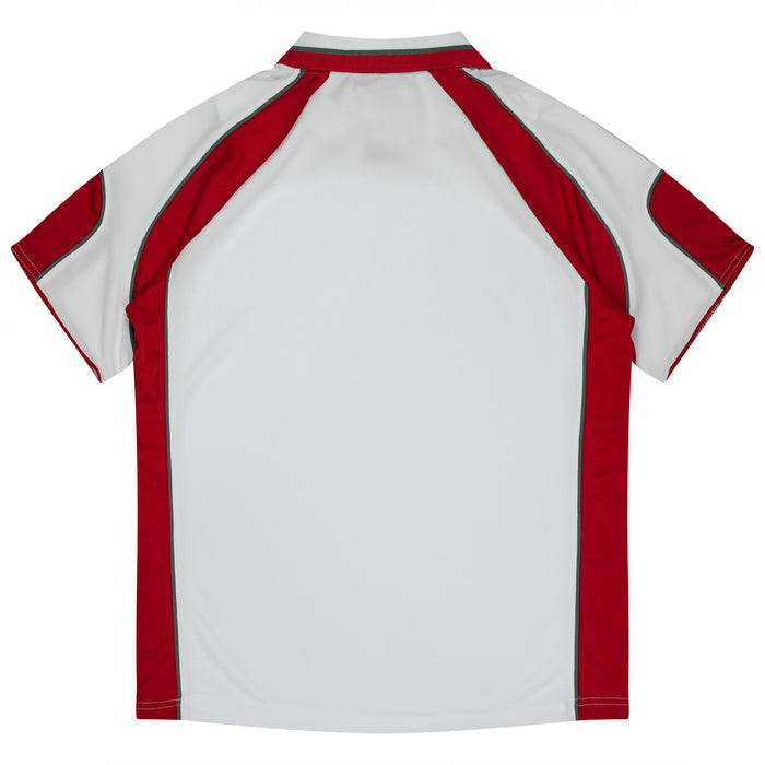 MURRAY MENS POLOS - WHITE/RED