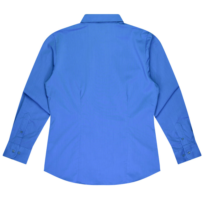 MOSMAN LADY SHIRT LONG SLEEVE - MID BLUE