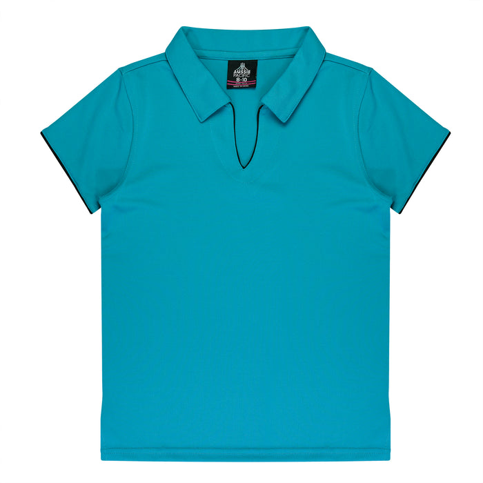 YARRA LADY POLOS - TEAL/BLACK