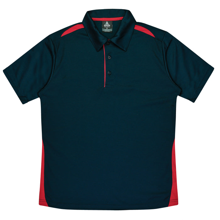 PATERSON MENS POLOS - NAVY/RED